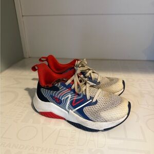 Size toddler 12 New Balance Red and Blue Athletic Shoes